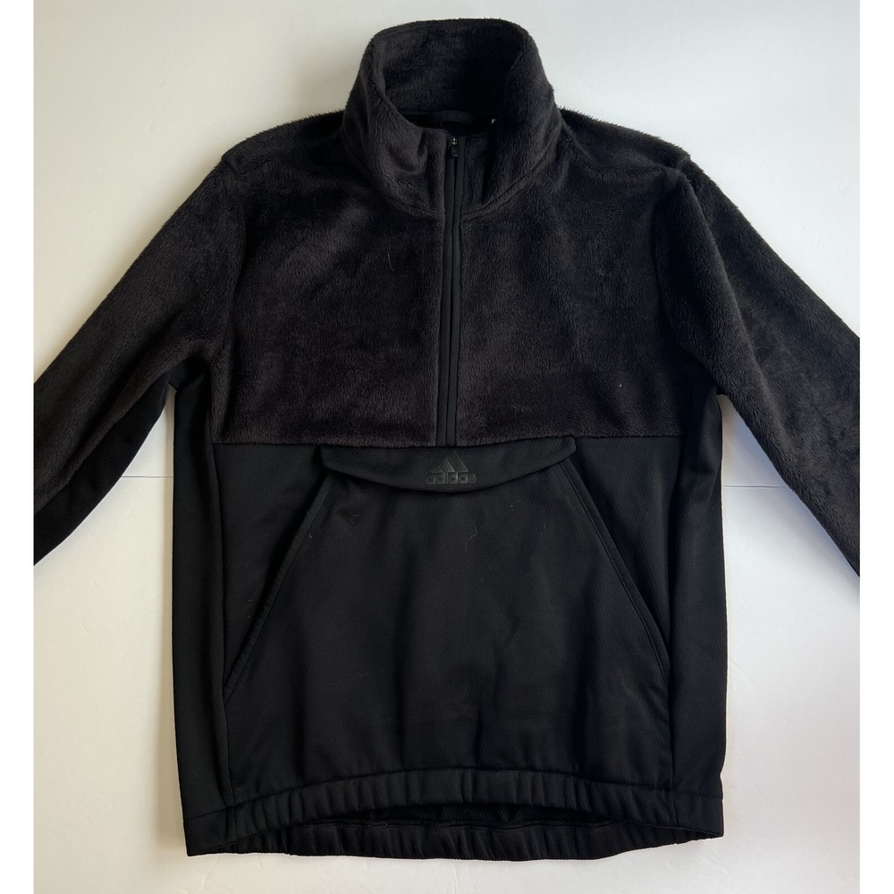 ADIDAS - Women's Fleece Sherpa 1/4 Zip Sweatshirt Pullover Jacket - Size Small